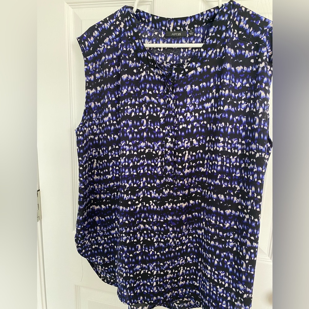 Apt 9 sleeveless blouse, zip closure XL